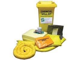 chemical spill kit 120 wheelie bin