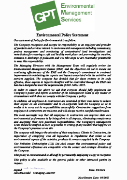 GPT environmental policy