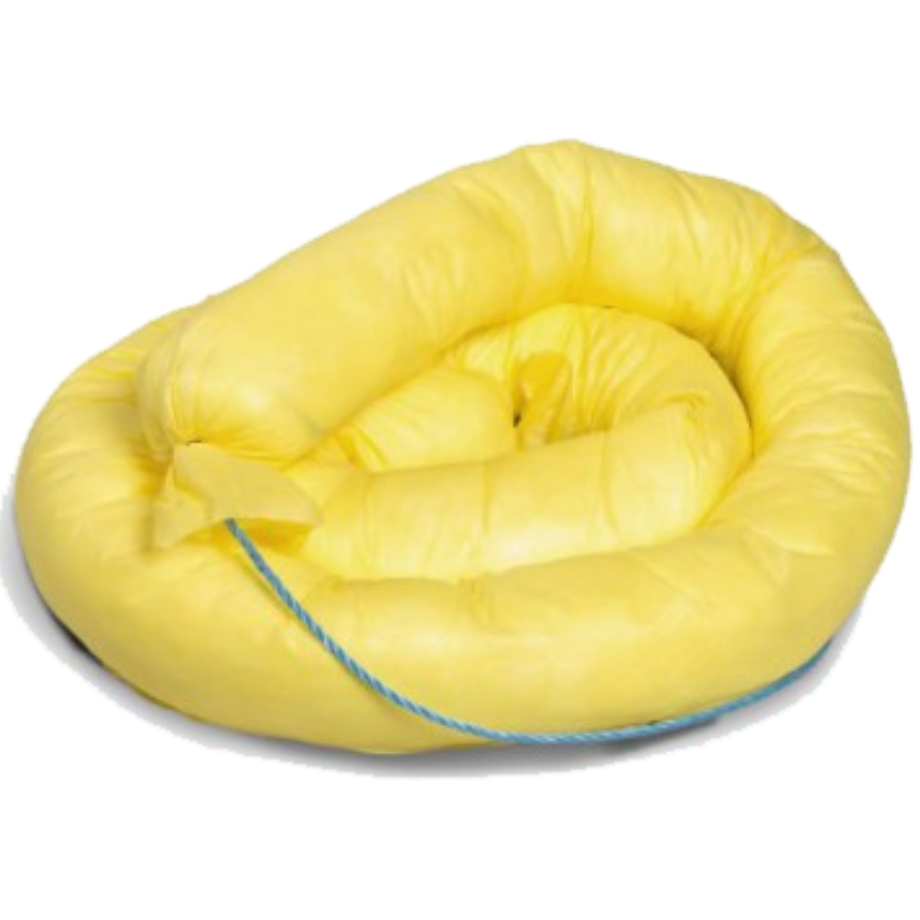 yellow chemical absorbent boom